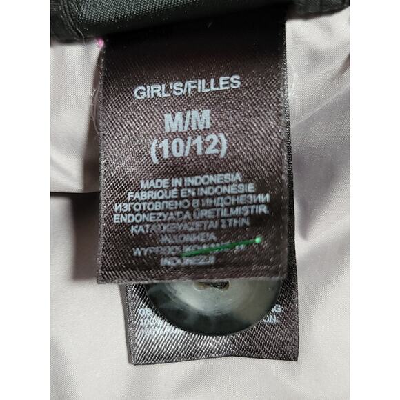 The North Face HyVent Coat Belted Insulated Jacket Girl's‎ Sz 10/12 Medium Black - Picture 14 of 15